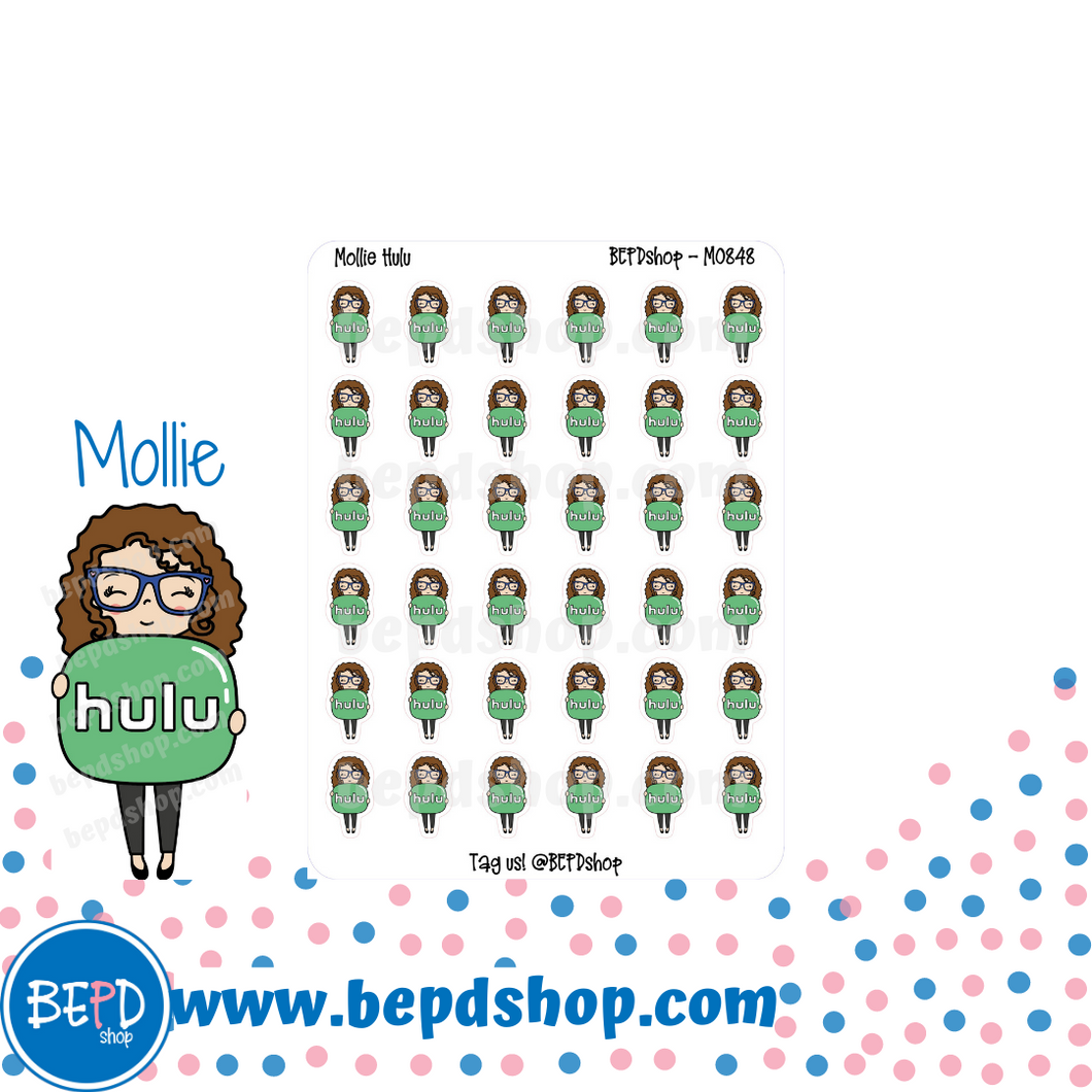 Hulu Mollie, Cindy, and Lily Character Stickers