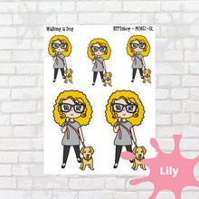 Load image into Gallery viewer, Walk the Dog Mollie, Cindy, and Lily Character Stickers
