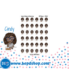 Load image into Gallery viewer, Eating a Resse&#39;s Cup Mollie, Cindy, and Lily Character Stickers
