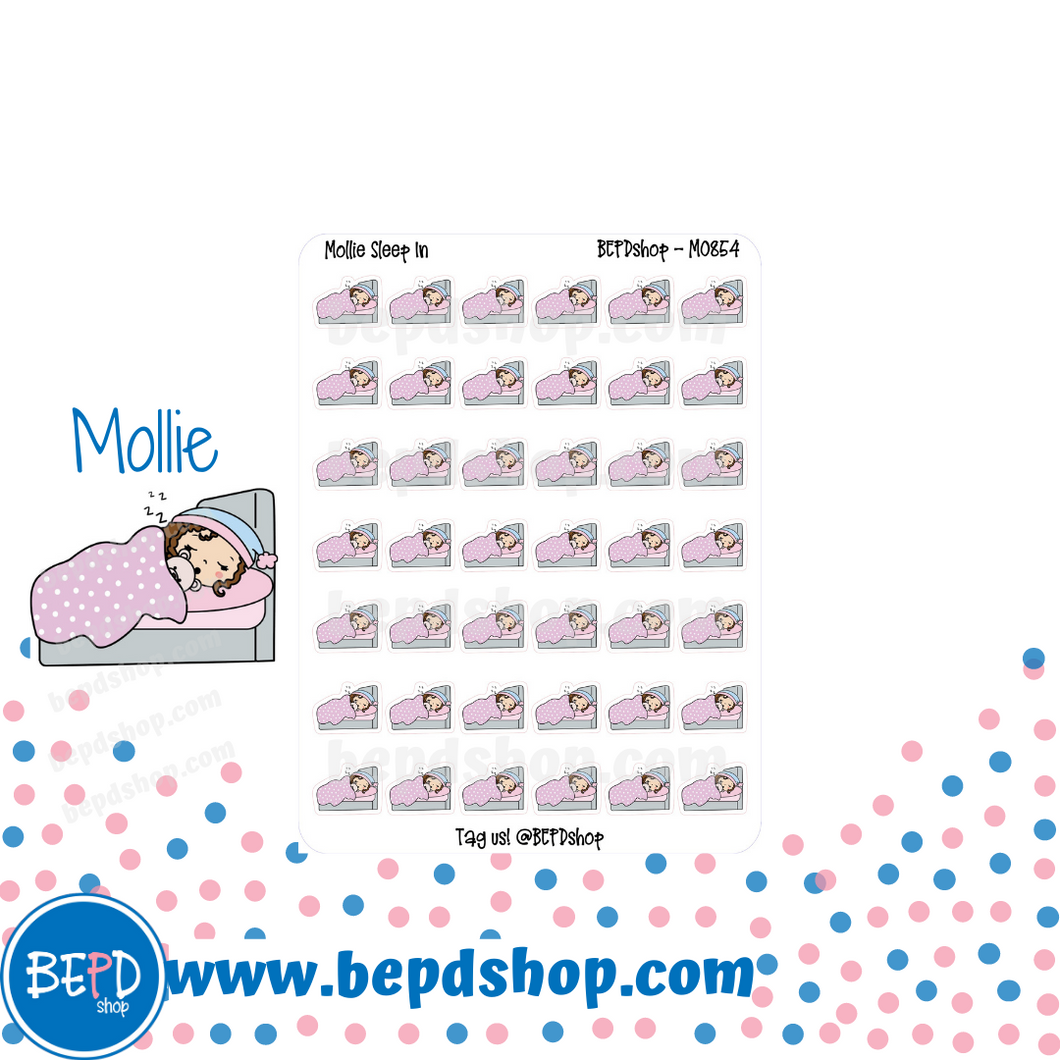 Sleeping In Mollie, Cindy, and Lily Character Stickers