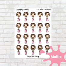 Load image into Gallery viewer, Belly Dancing Mollie, Cindy, and Lily Character Stickers
