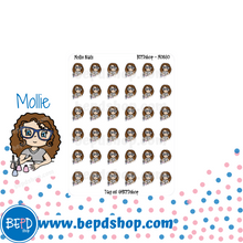 Load image into Gallery viewer, Painting Nails Mollie, Cindy, and Lily Character Stickers
