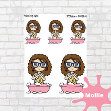 Load image into Gallery viewer, Dog Bath Mollie, Cindy, and Lily Character Stickers
