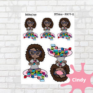 Brick Builder Mollie, Cindy, and Lily Character Stickers