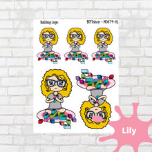 Load image into Gallery viewer, Brick Builder Mollie, Cindy, and Lily Character Stickers

