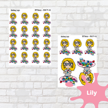 Load image into Gallery viewer, Brick Builder Mollie, Cindy, and Lily Character Stickers
