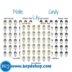 Amazon Video Mollie, Cindy, and Lily Character Stickers