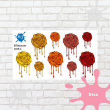 Load image into Gallery viewer, Warm Drippy AF Roses Deco Stickers
