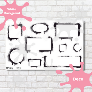 Spray Paint Frames Journaling Deco Stickers