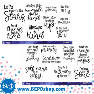 Large Positive Quote Stickers