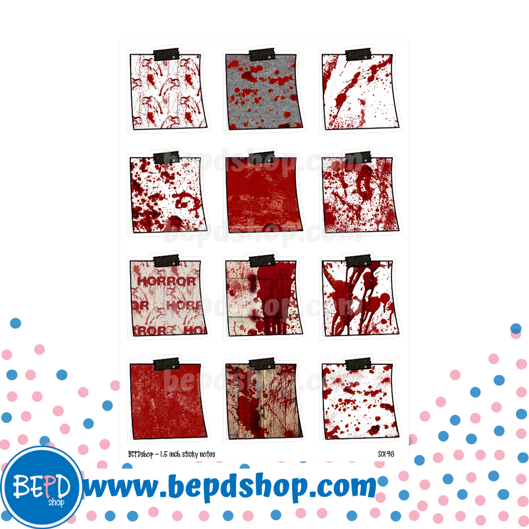 True Crime Blood Drip Sticky Notes Box Deco Stickers