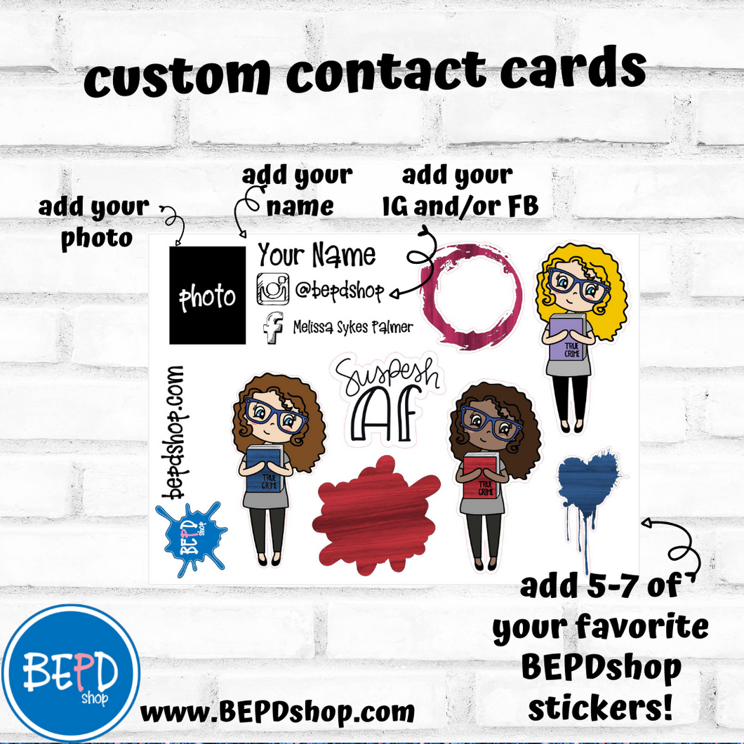 Custom Contact Cards for Planner Meetups