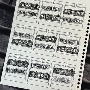 Journal Scribble Script Stickers