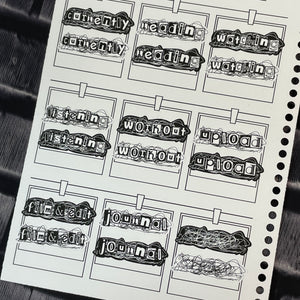 Reading Scribble Script Stickers